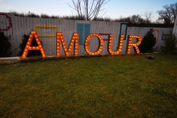 litere vintage - AMOUR